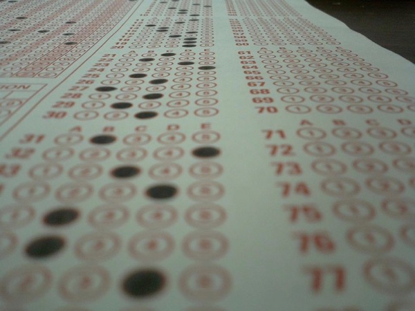 Slide21.jpg Image of a Scantron bubble sheet