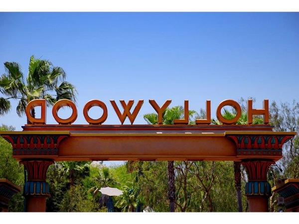 Slide54.jpg Photograph of a sign that says *Hollywood*