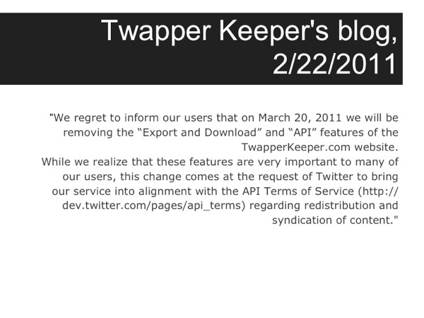 Slide67.jpg screenshot from Twapper Keeper's blog