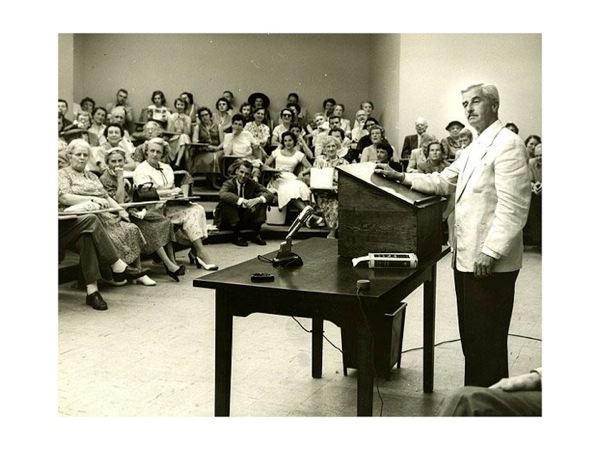 Slide84.jpg Photograph of William Faulkner lecturing