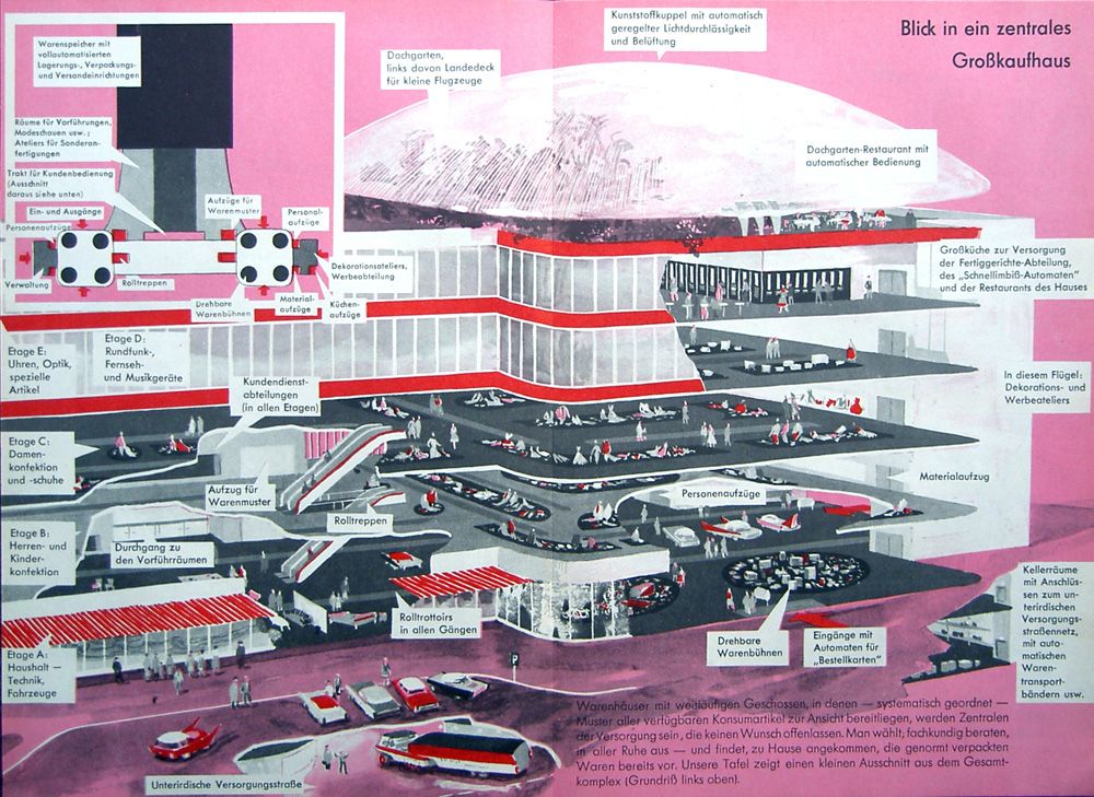 Klaus Burgle's retrofuturist design of an underground complex.